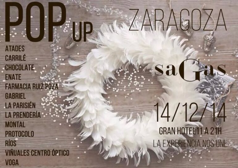 Pop Up SaGa Atades Agenda Zaragoza