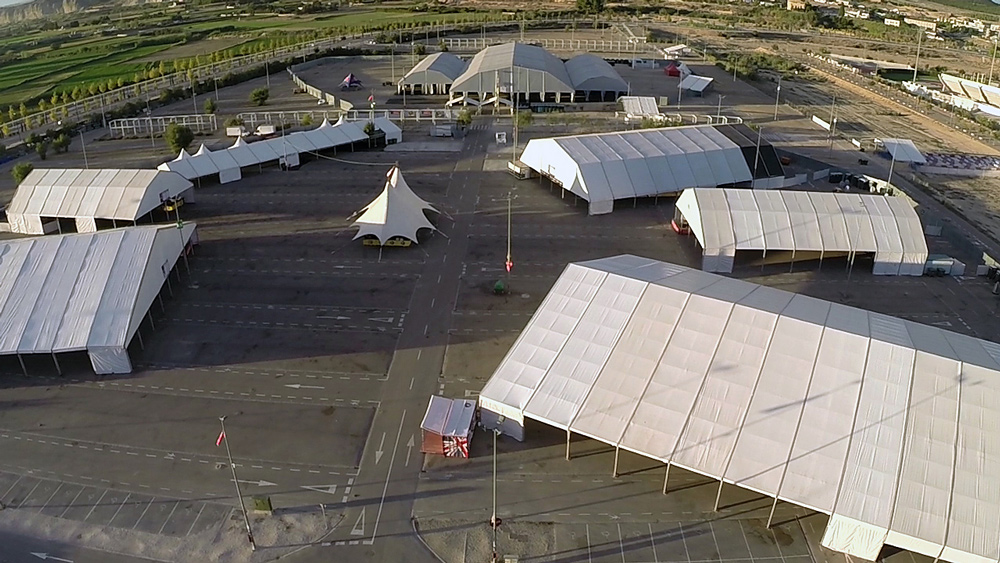 Vista aérea del Parking Norte Expo