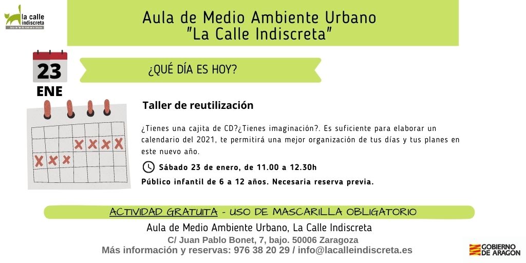 Taller de reutilización. ¿Qué día es hoy? -