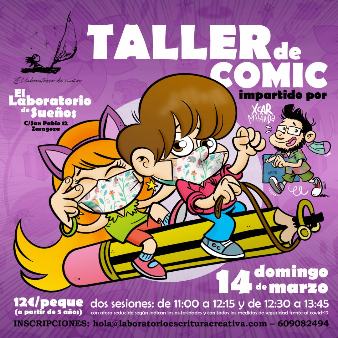 Taller infantil de cómic, por Xcar Malavida. -