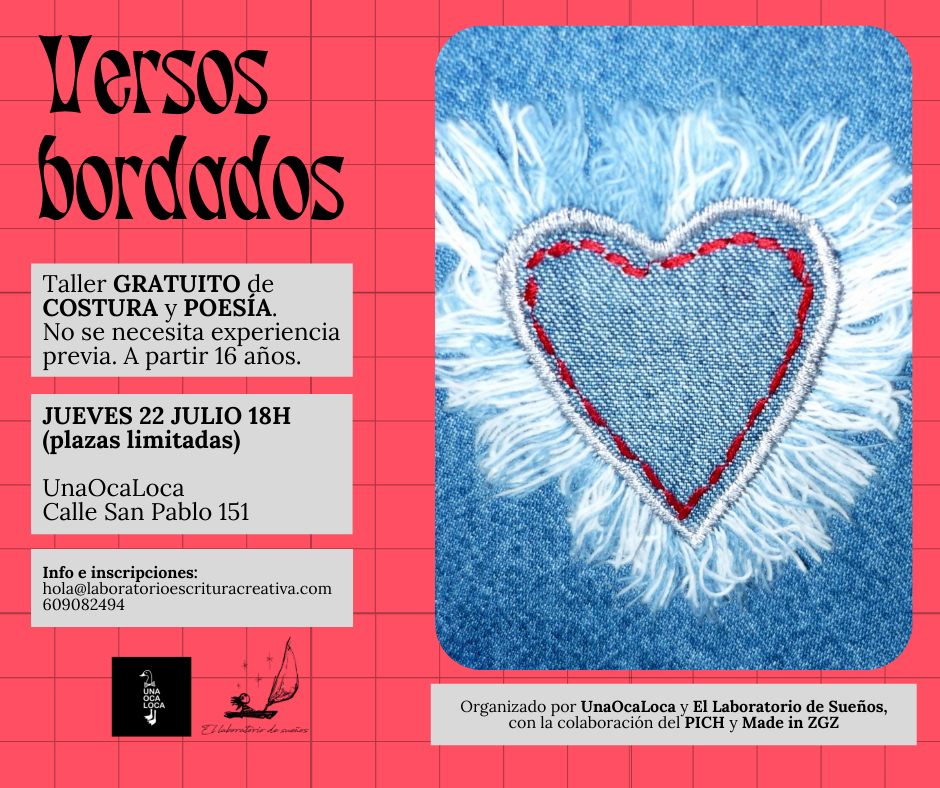 Versos Bordados: taller gratuito de costura y poesía -