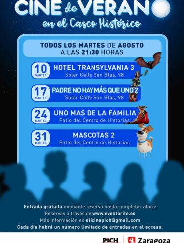Cine de verano en el Casco Histórico - Que hacer en Zaragoza