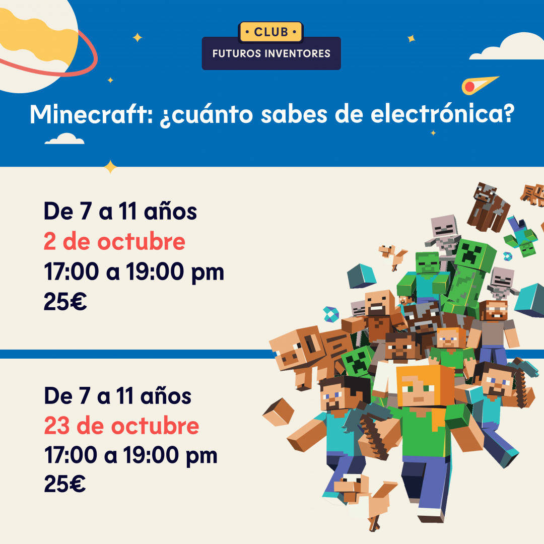 MINECRAFT: ¿CUÁNTO SABES DE ELECTRÓNICA? – 7 A 11 AÑOS -