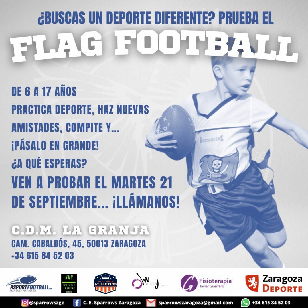 PRUEBA EL FOOTBALL FLAG CON SPARROWS ZARAGOZA -