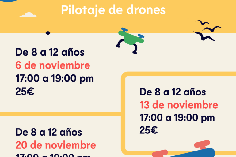 PILOTAJE DE DRONES – 8 A 12 AÑOS -