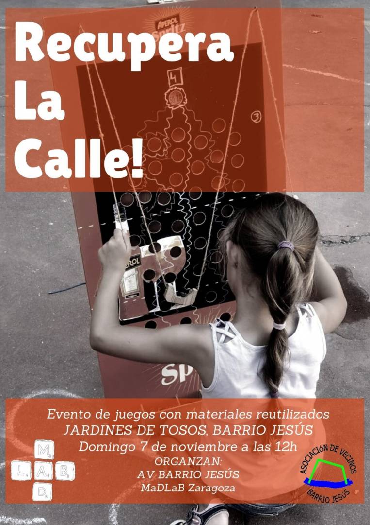 Recupera la calle, ven a jugar con materiales reciclados -