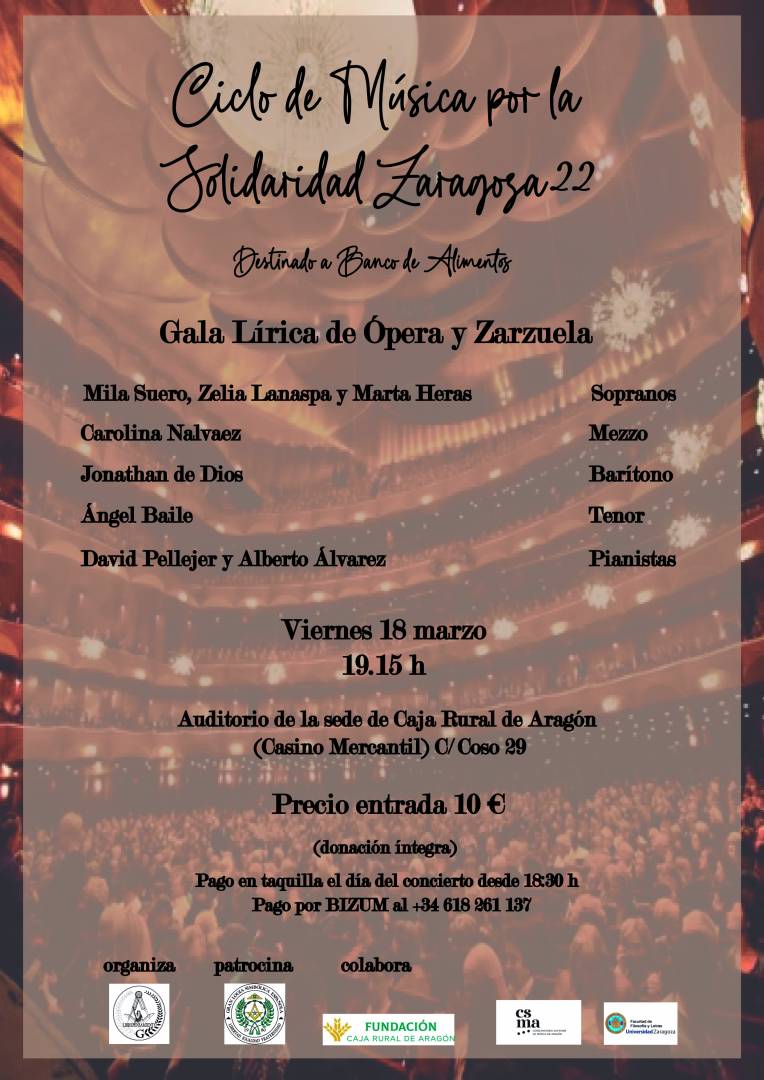 Gala benéfica de Ópera y Zarzuela -