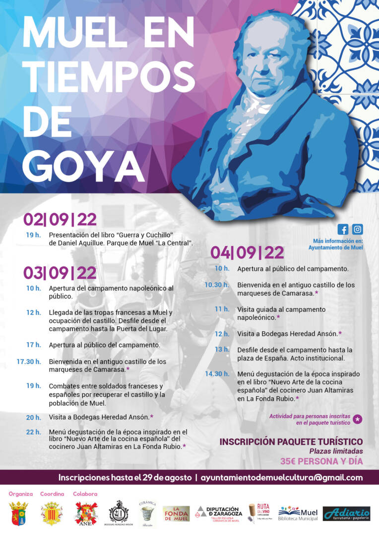 Jornadas turísticas ‘Muel en tiempos de Goya’, del 2 al 4 de septiembre -