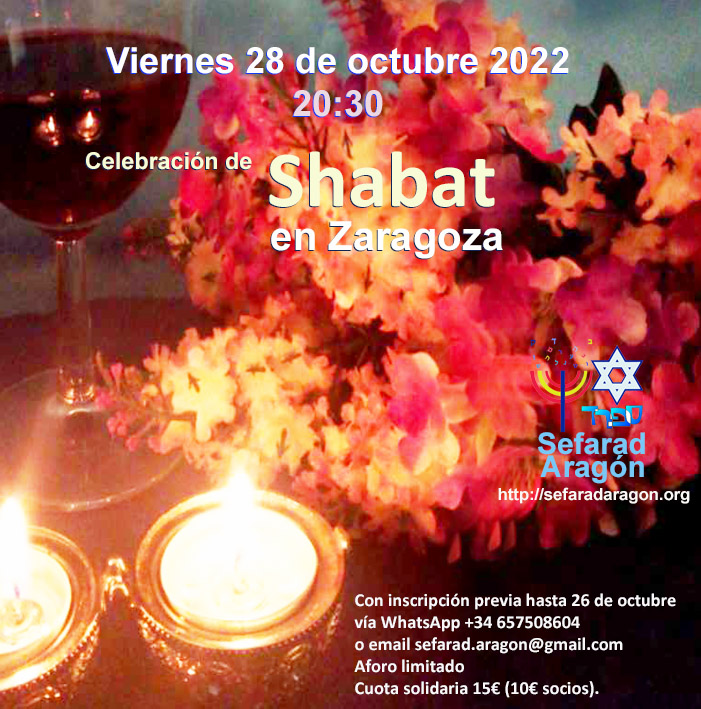 Celebración llegada de Shabat – octubre -