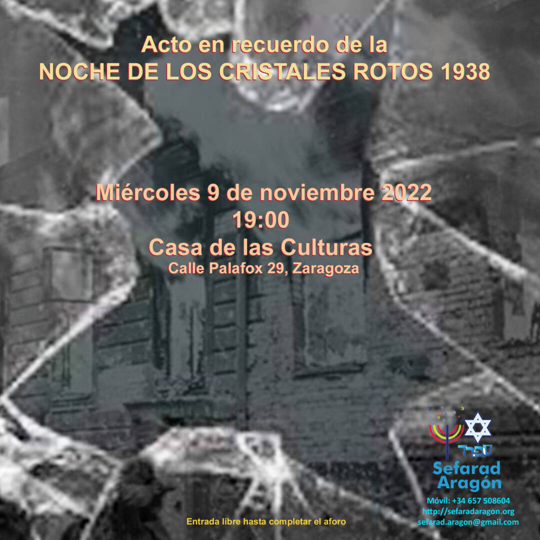 Acto en recuerdo Holocausto – NOCHE DE LOS CRISTALES ROTOS -