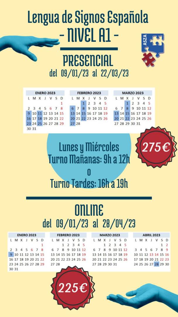 Curso Lengua de Signos Española- Nivel A1 Presencial -