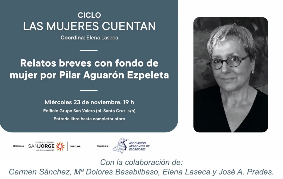 La escritora Pilar Aguarón Ezpeleta abre el ciclo “Las mujeres cuentan”, organizado por la AAE -