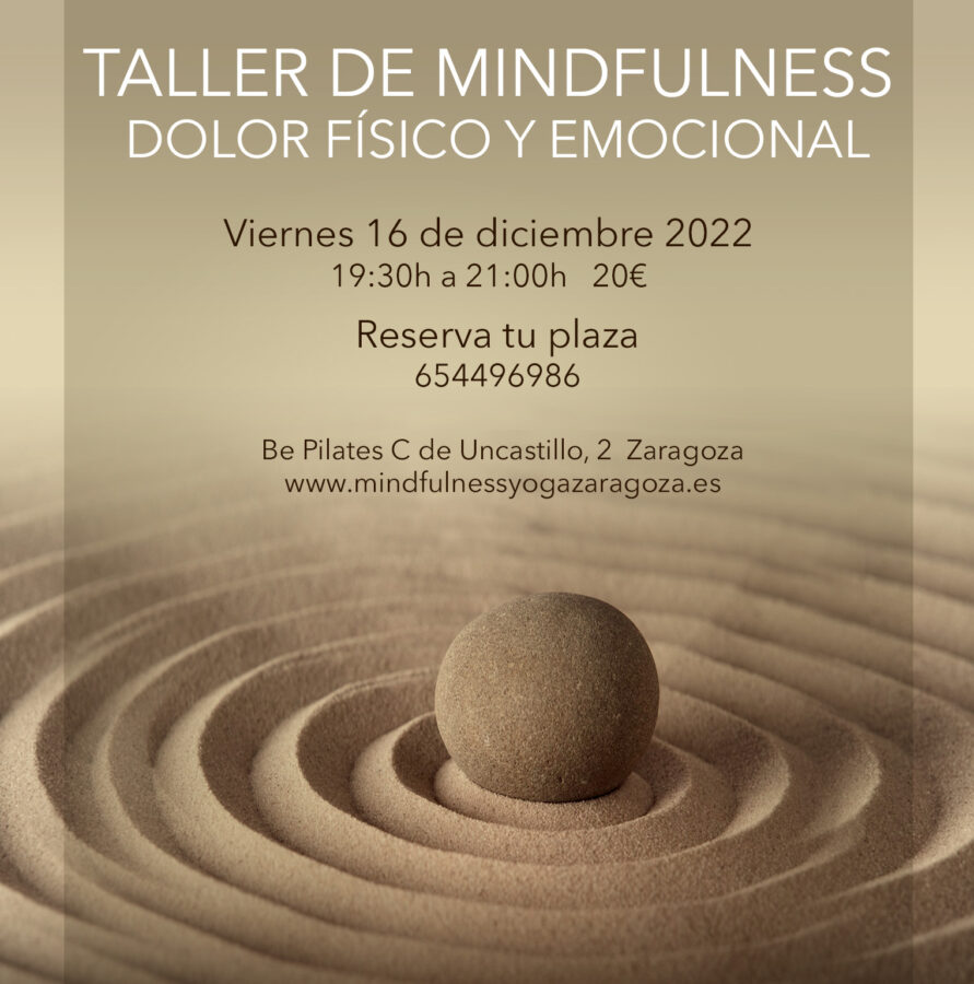 Taller MINDFULNESS gestión DOLOR EMOCIONAL y FISICO -