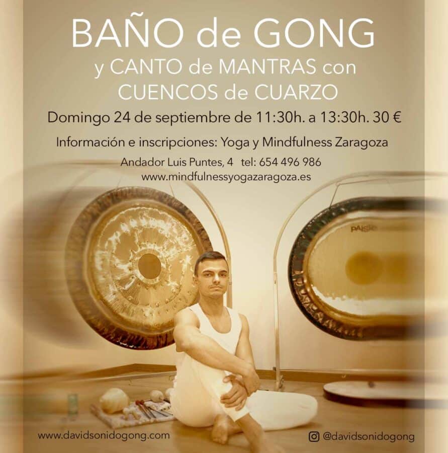 BAÑO DE GONG y MANTRAS CON CUENCOS DE CUARZO -